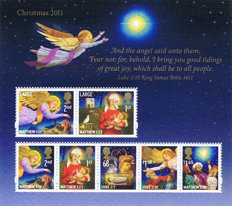 2011 GB - MS3249 - Christmas King James Bible Mini Sheet MNH